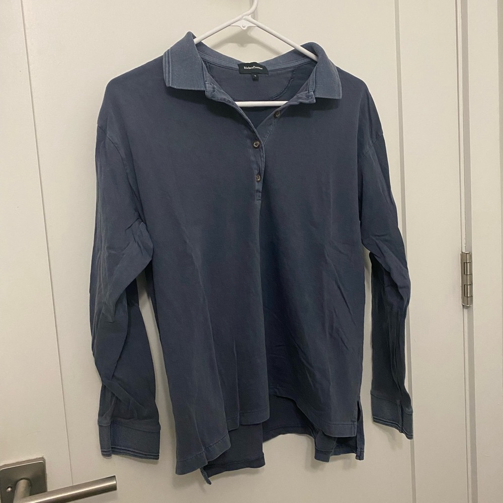 Richer Poorer Relaxed Long Sleeve Polo